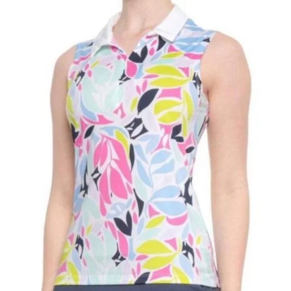 Tommy Bahama Golf Top Shirt 1/4 Zip Sleeveless UPF 50 Moisture Wicking New